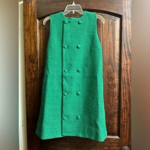 Brand new, never worn emerald green tweed Bianca dress
